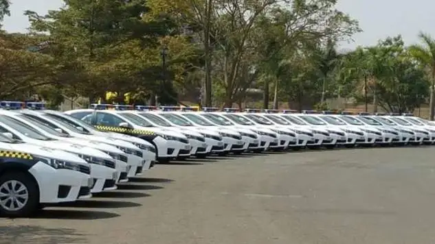 RNP operation's cars used to achieve their mission and vision / Imodoka za Polisi y'uRwanda ikoresha mu kugera ku nshingano zayo