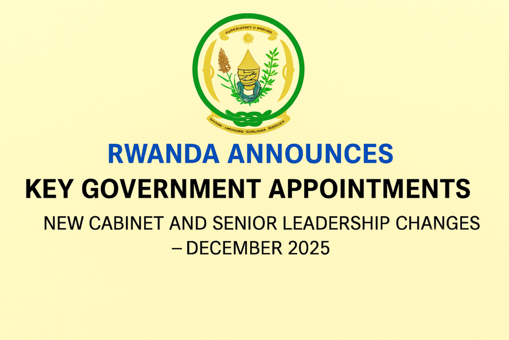 Rwanda Announces New Cabinet and National Leadership Appointments – December 2025 Rwanda Announces New Cabinet and National Leadership Appointments – December 2025