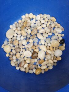 Smooth Rwandan pebbles for decoration or crafts.