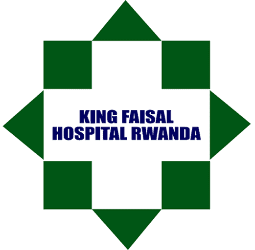 Logo representing King Faisal Hospital Rwanda with green geometric design. Logo of King Faisal Hospital Rwanda.