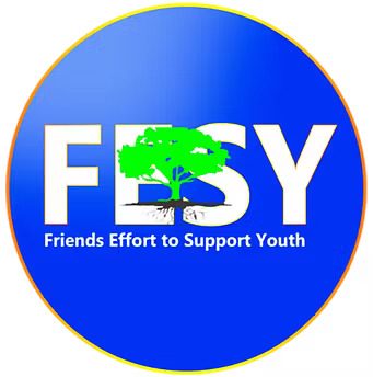 The FESY logo features a green tree symbolizing growth and support for youth development in Rwanda. FESY logo with a green tree and blue background, representing youth support initiatives.